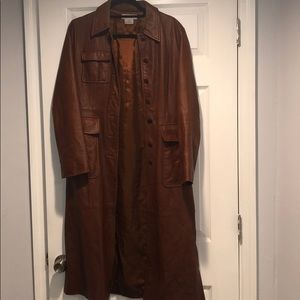 NINE WEST LEATHER TRENCH COAT